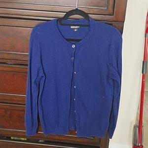 Nicole Miller large navy cardigan